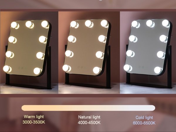 DP331A-9 Black Led Makeup Hollywood Vanity Mirror