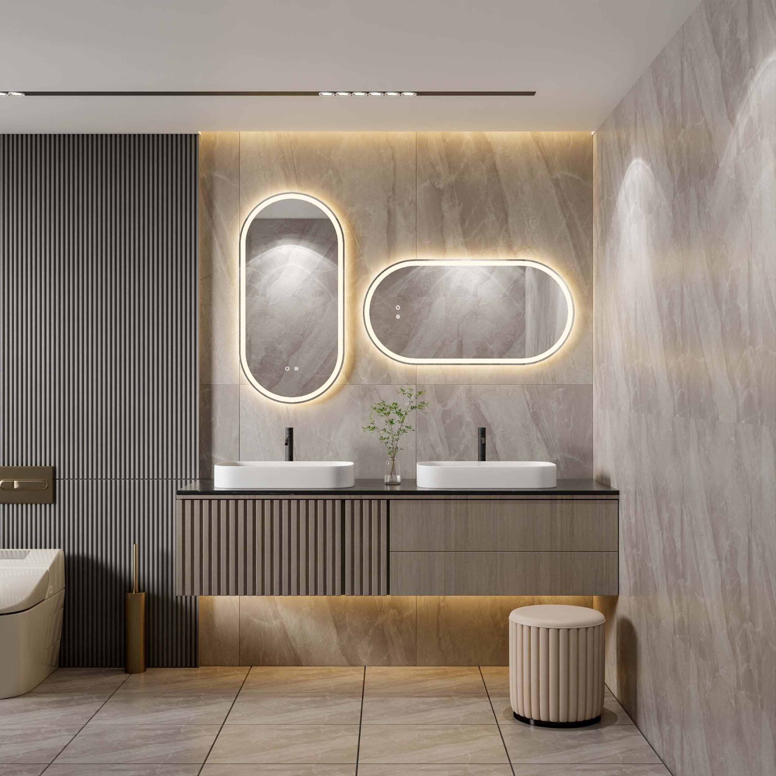 Redefining Bathroom Elegance - Dapai Mirror's LED Oval Bathroom Mirrors Illuminate Melbourne's Hotel