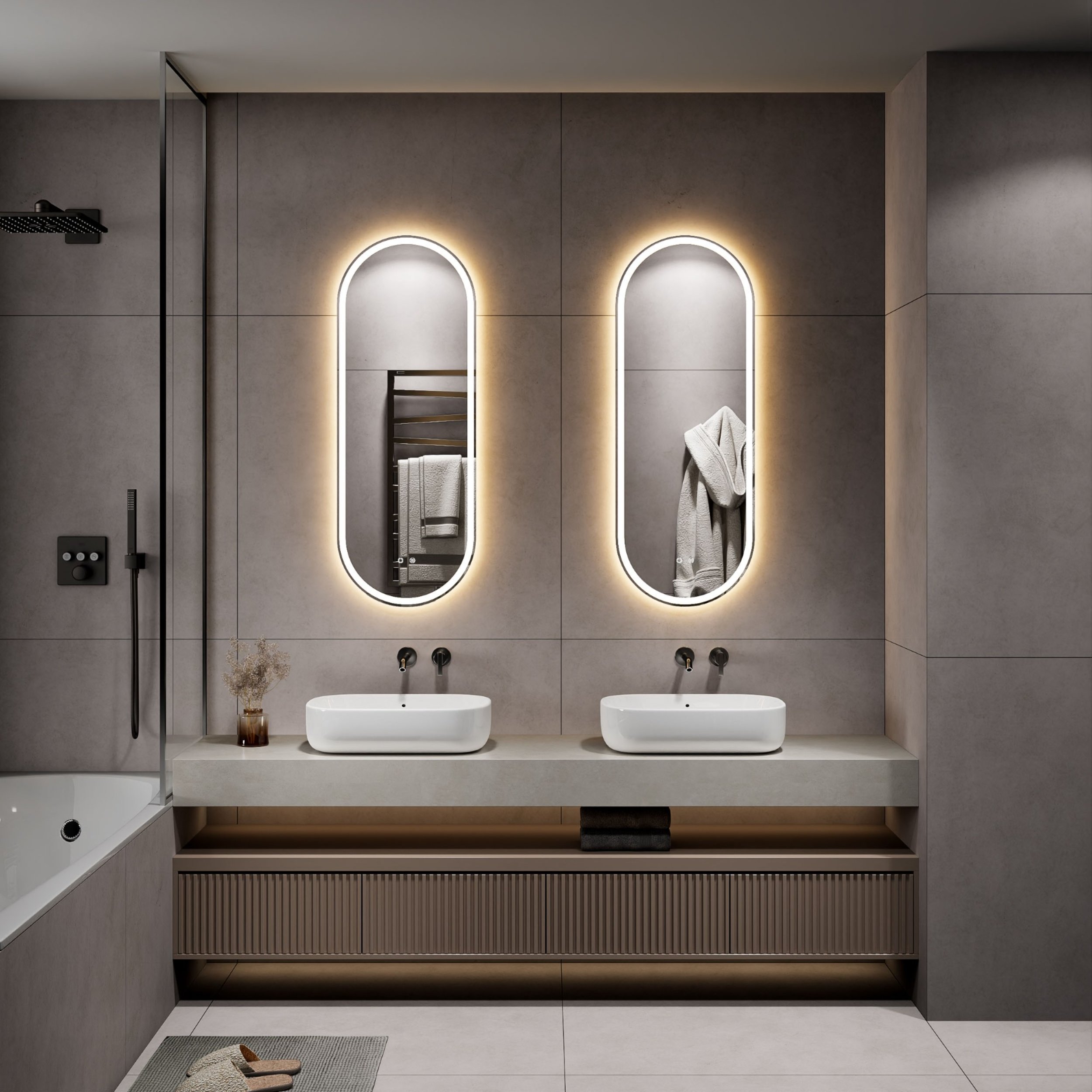 The New Standard - Dapai Mirror's LED Oval Bathroom Mirrors in Brisbane's Luxury Residences