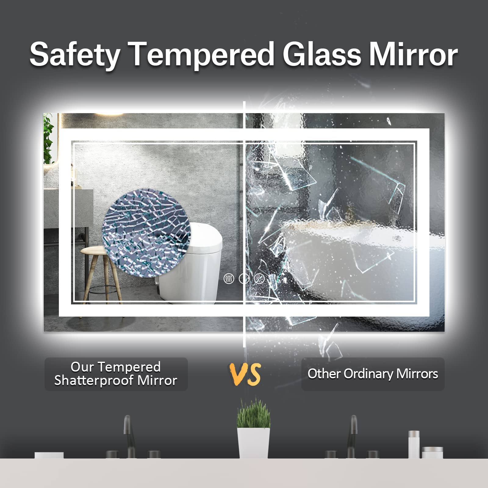 Singapore Hotel's Bathroom with Custom Mirrors Singapore Hotel's Bathroom with Custom Mirrors