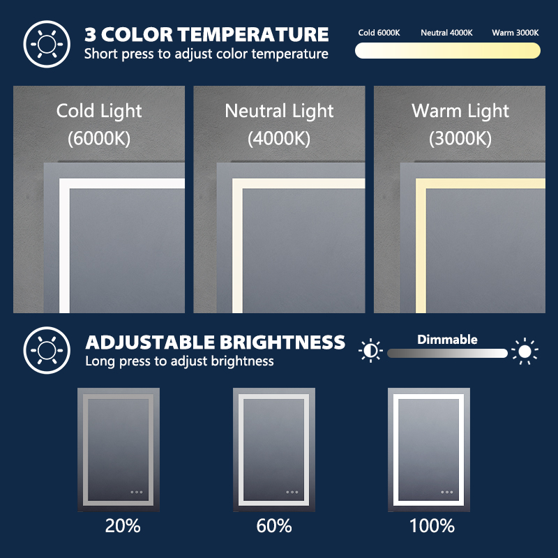 RGB LED Bathroom Mirror RGB LED Bathroom Mirror