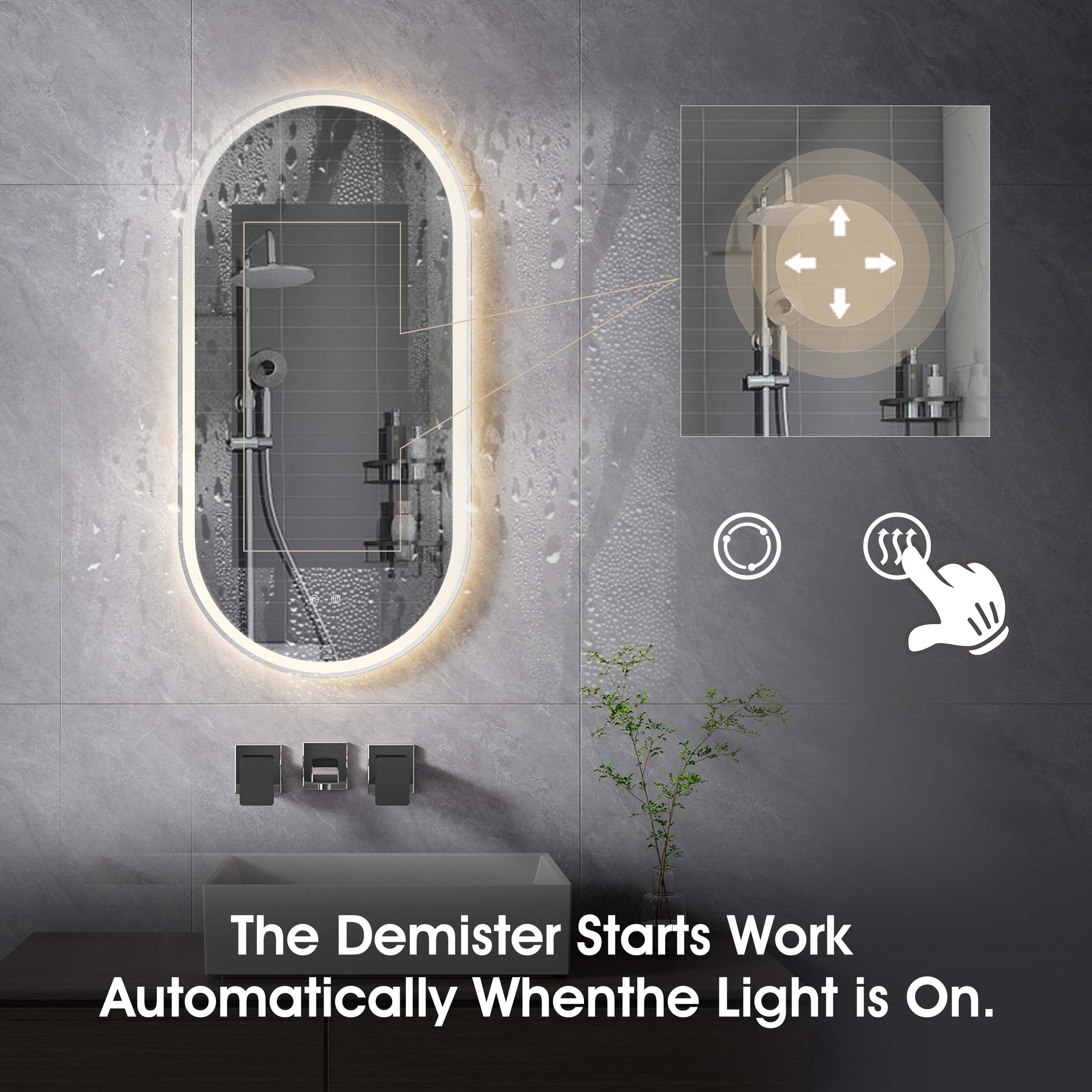 LED Oval Bathroom Mirrors