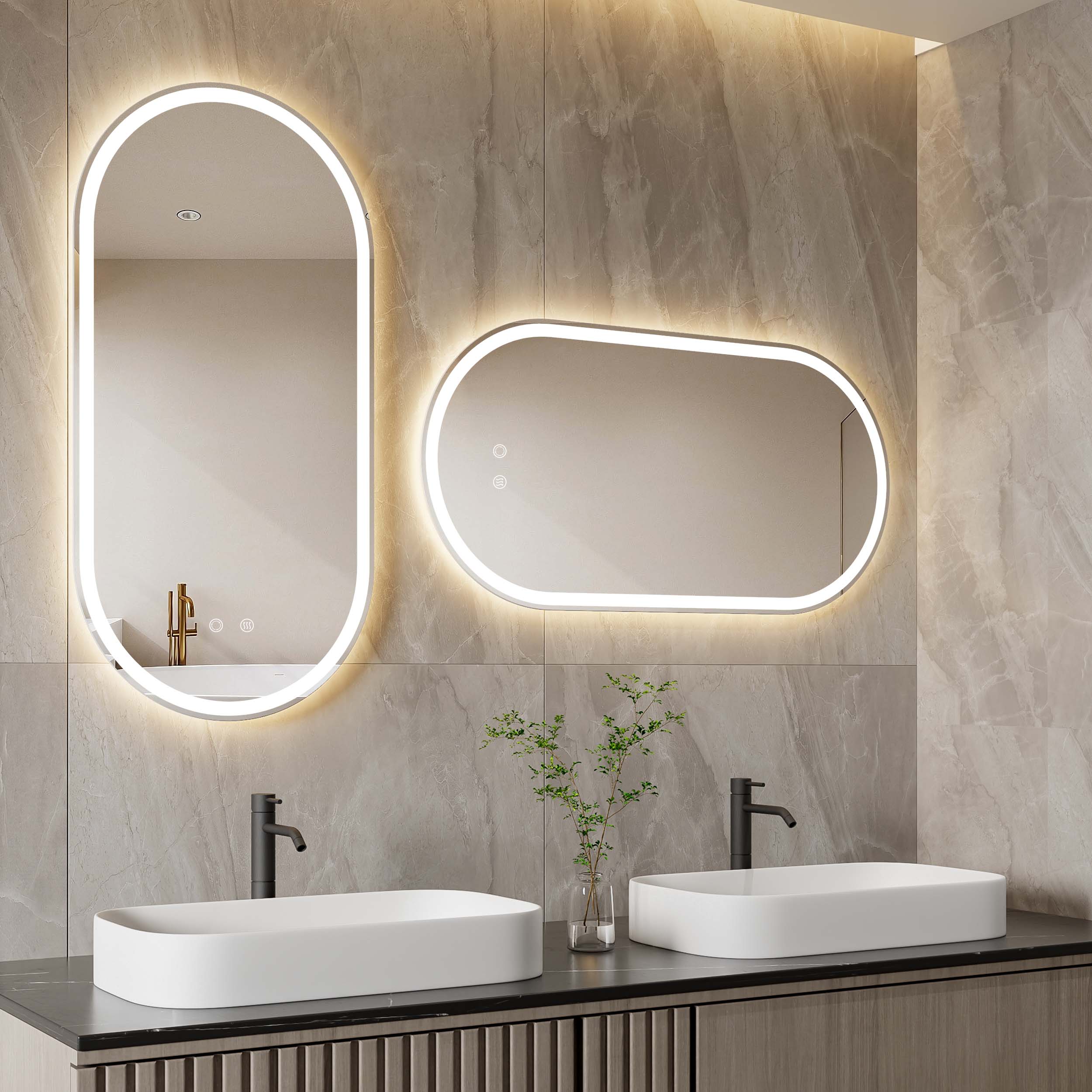 LED Oval Bathroom Mirrors
