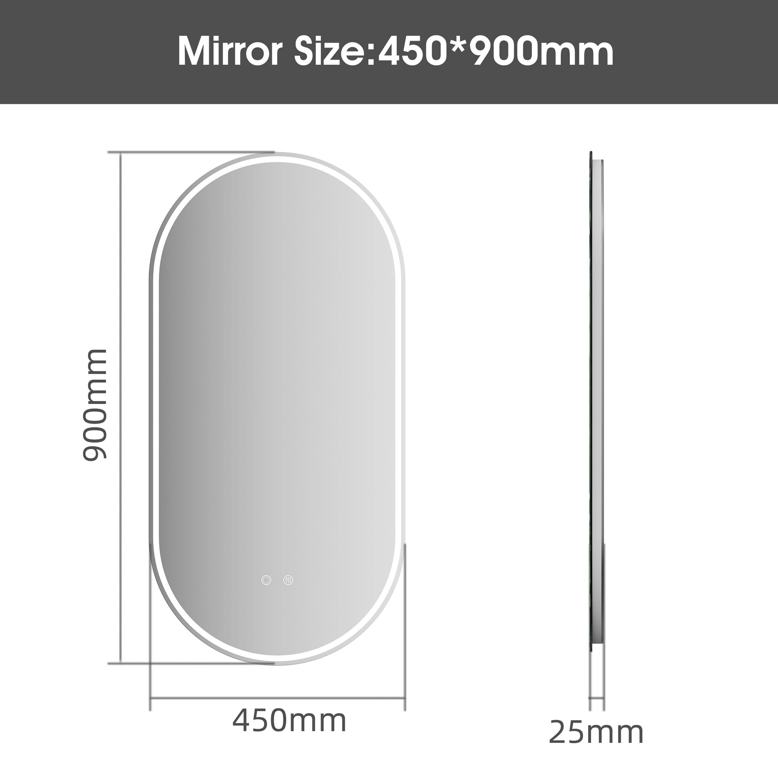 Customizable Mirror Sizes Customizable Mirror Sizes