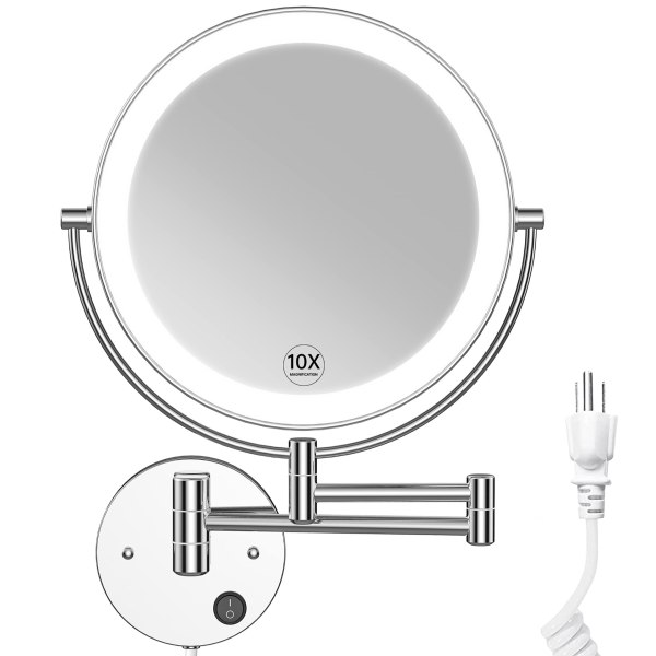 DP-M-01 Magnifying Vanity Swivel Round Bathroom Mirror