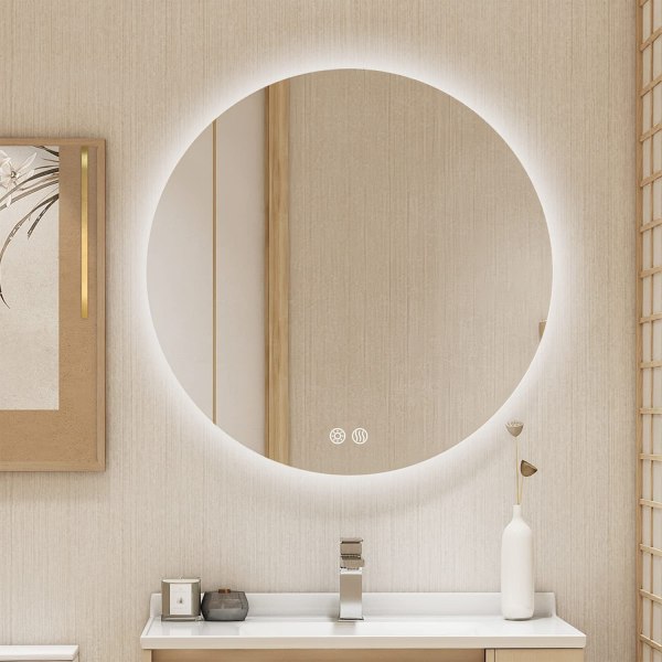 DP-Round-004 24 Inch Round Backlit LED Bathroom Mirror