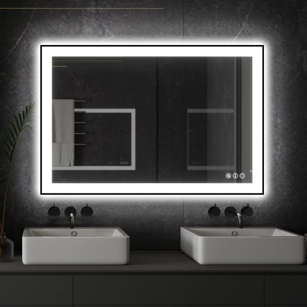 DP-FRAMED-010 48x32 Inch Framed LED Bathroom Mirror