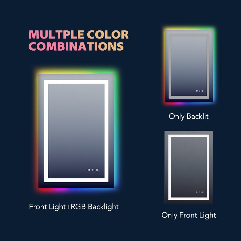 DP389 RGB Rectangular LED Bathroom Mirror