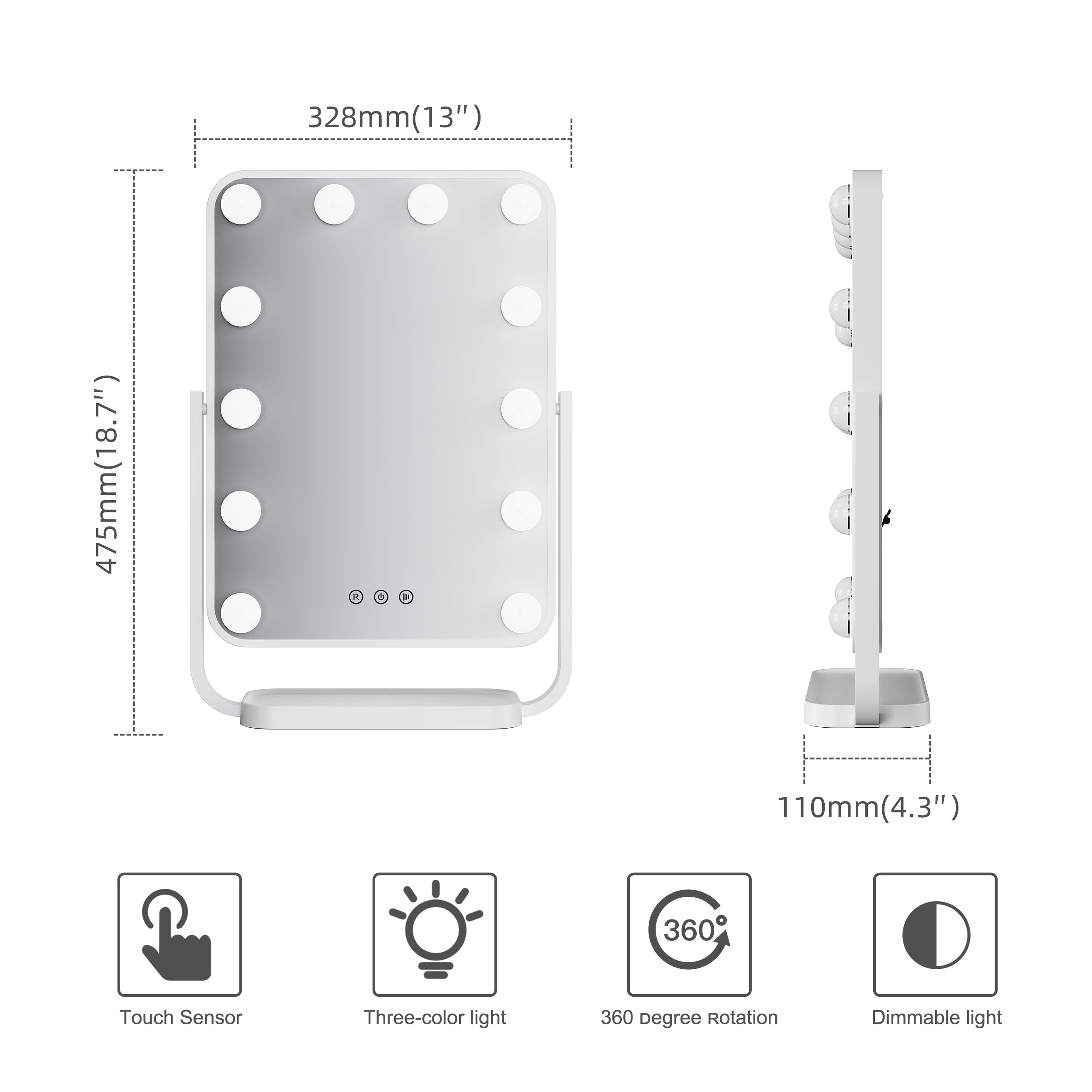 Hollywood Mirror With Vanity