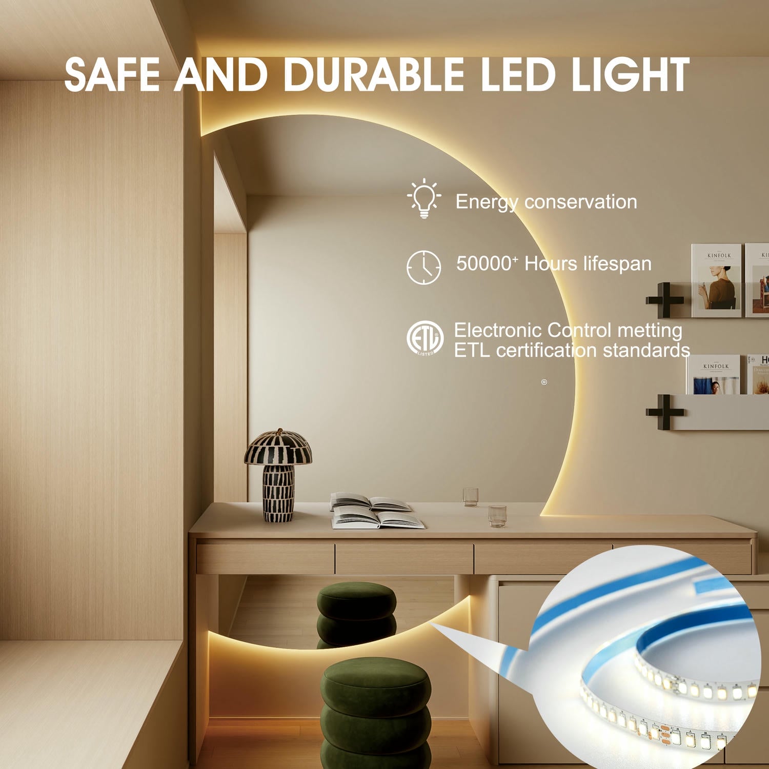 Half Moon Bathroom Mirror