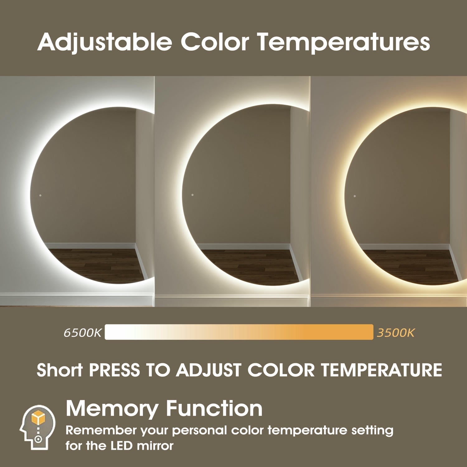 Half Moon Bathroom Mirror