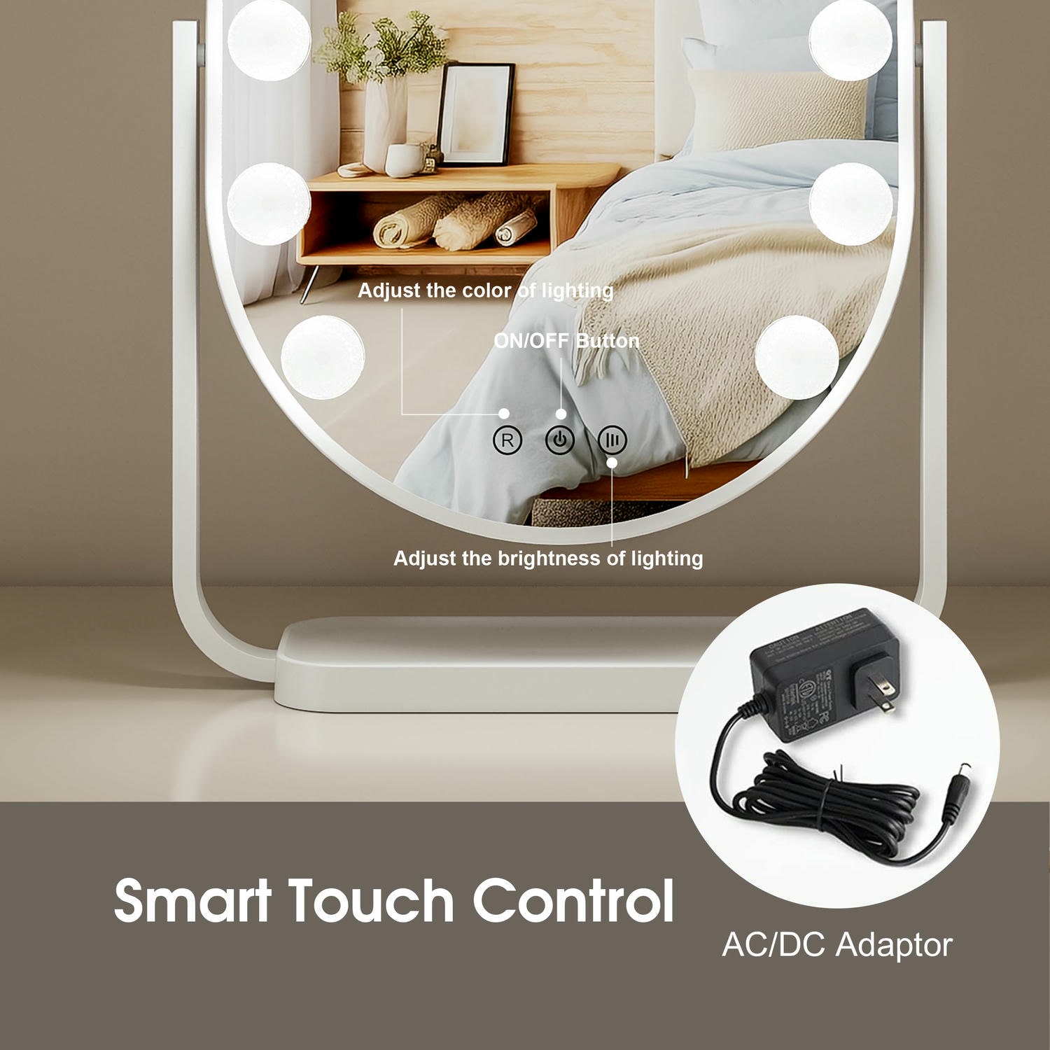 Oval Hollywood Mirror