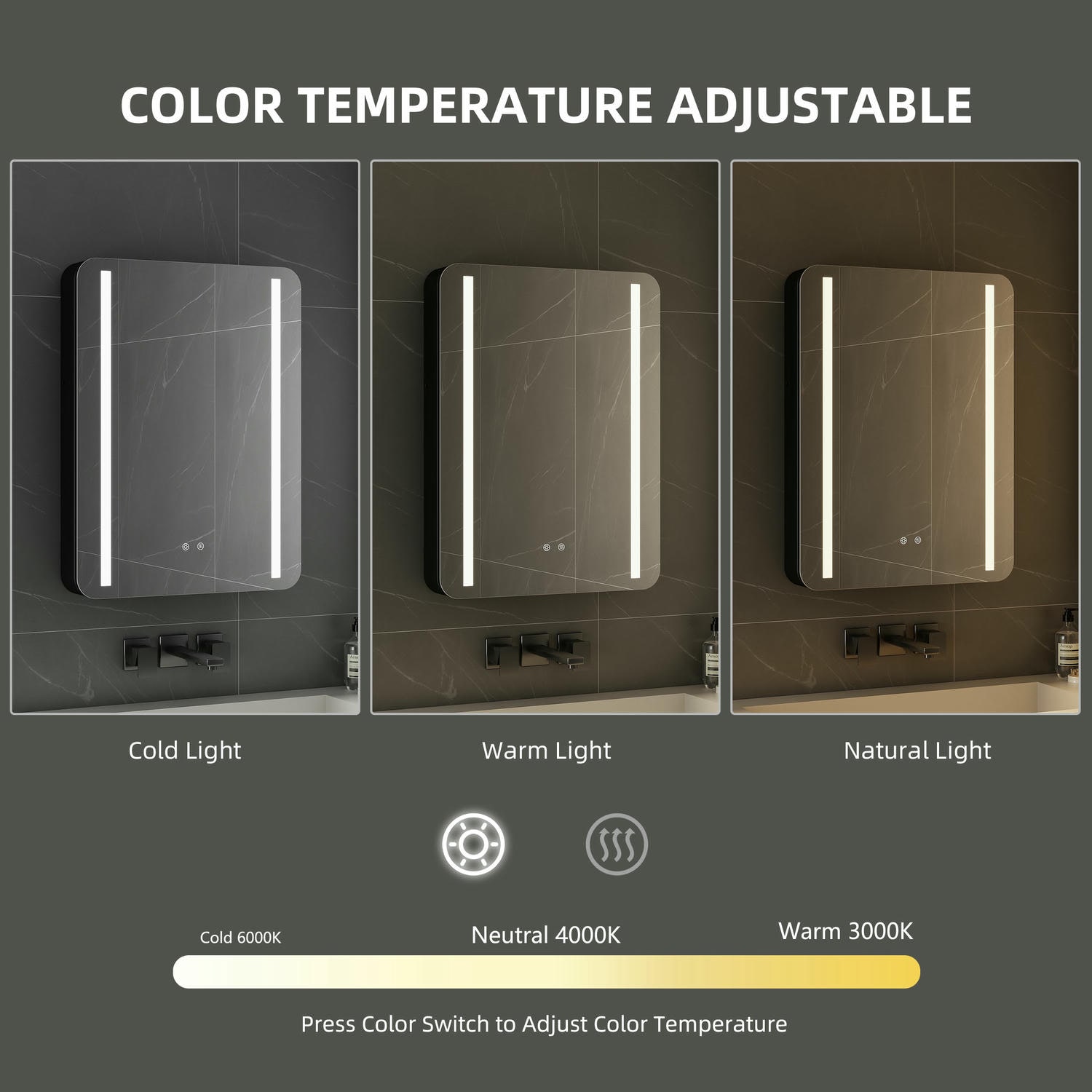 Black Bathroom Mirror Cabinet