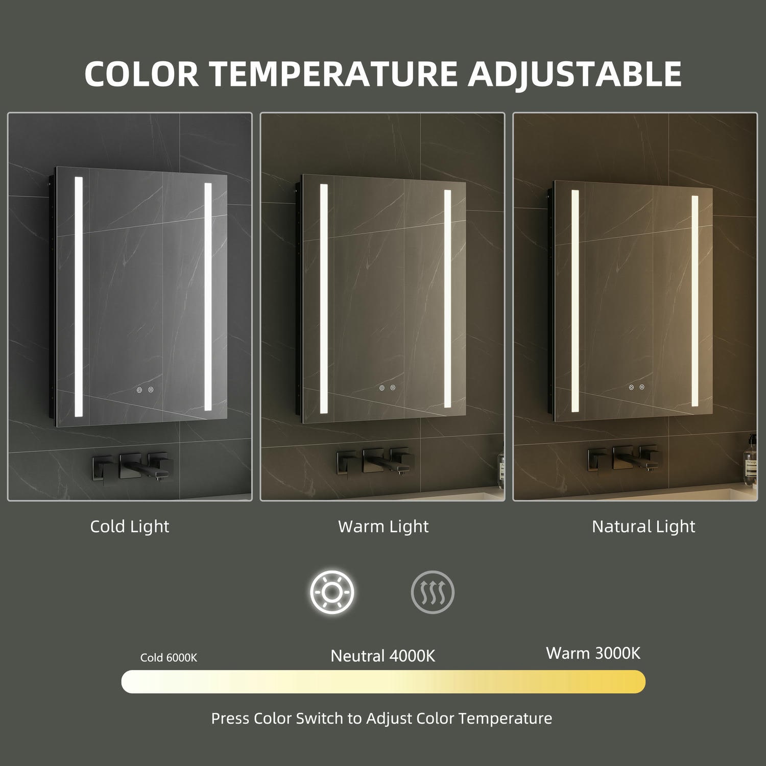 Black Bathroom Mirror Cabinet