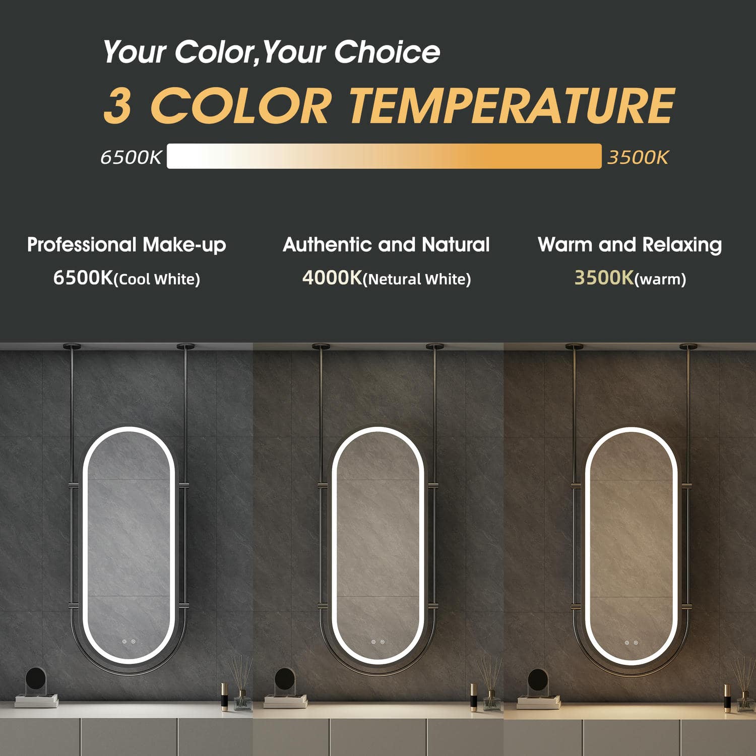 Oval Bathroom Mirror