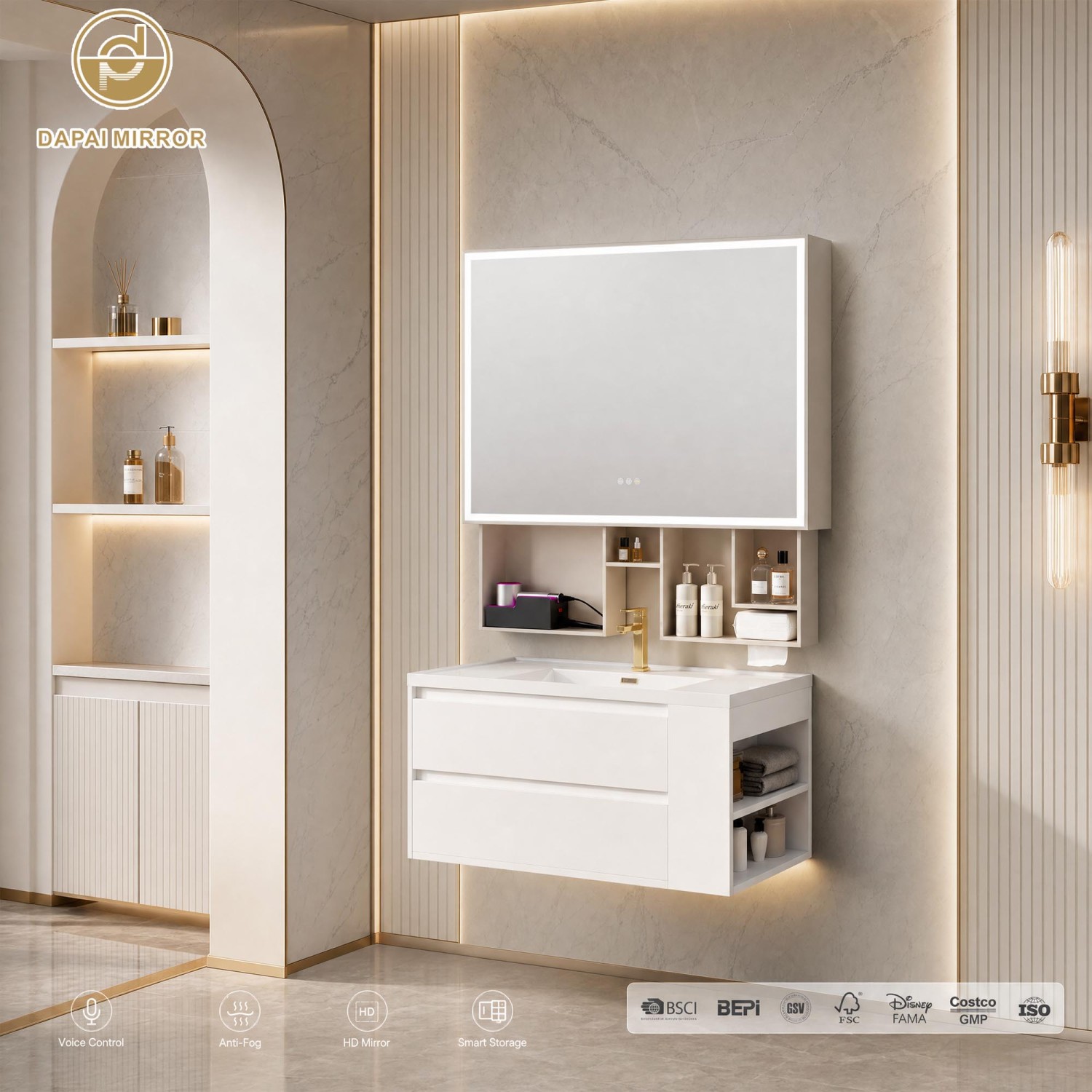 AI Bathroom Mirror Cabinet