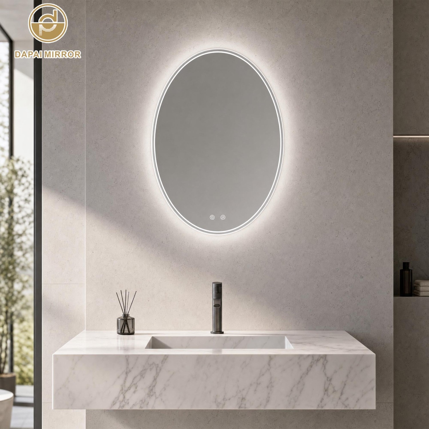 Oval Led Bathroom Mirror