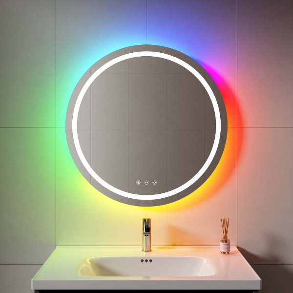 RGB Round Bathroom Mirror