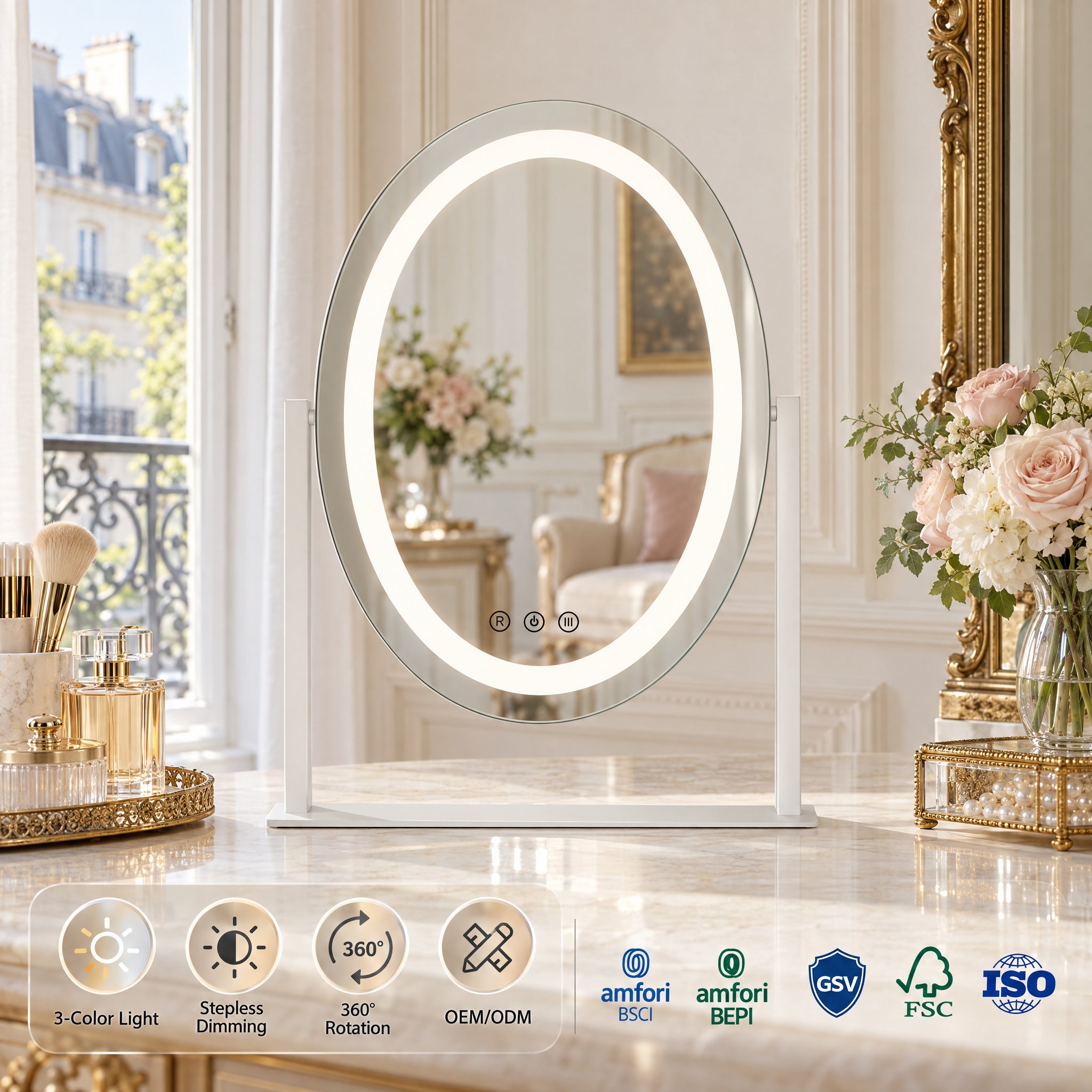 Oval LED Vanity Mirror