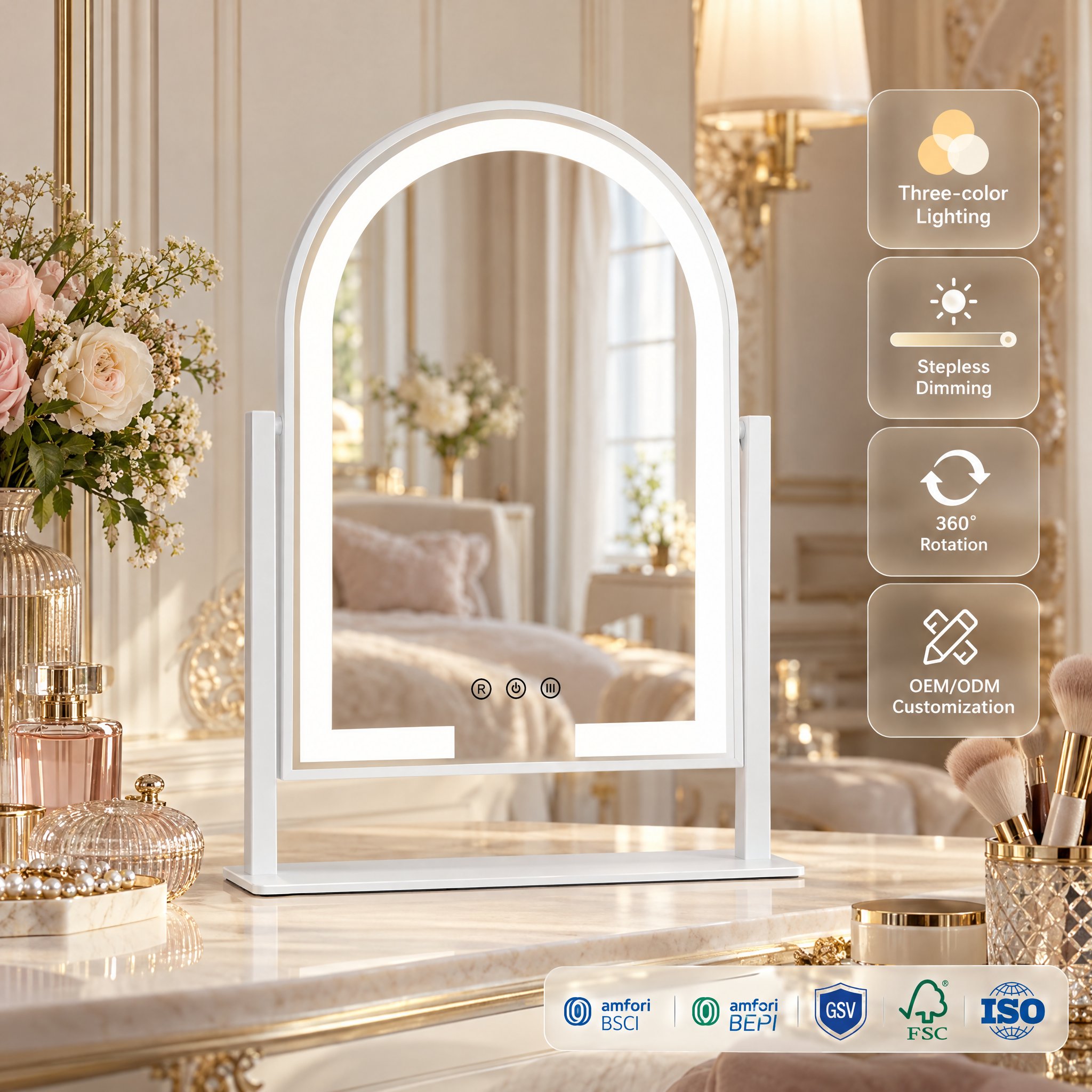 Arched LED Vanity Mirror