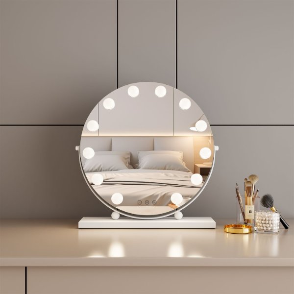 Wholesale Round Hollywood Mirrors | Lighted Circle Vanity Mirrors by DAPAI