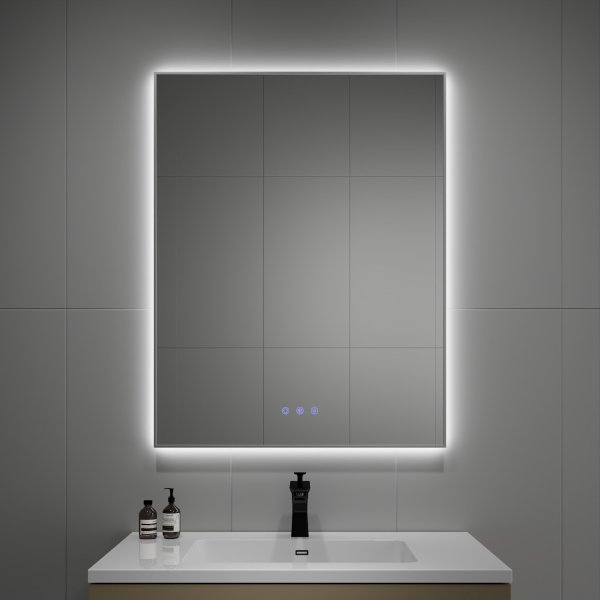 Framed Backlit LED Bathroom Mirror