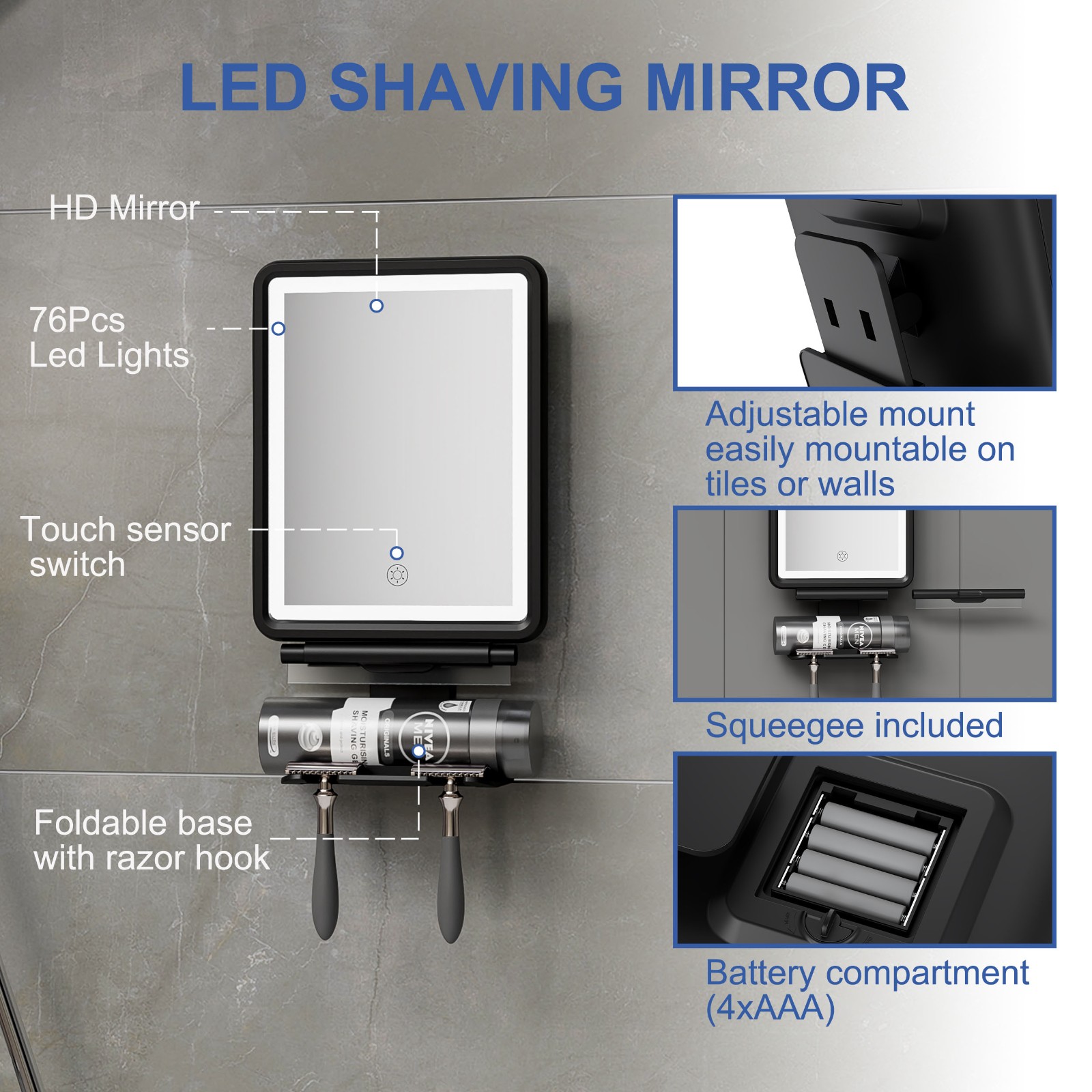 Anti Fog Fogless Shower Mirror