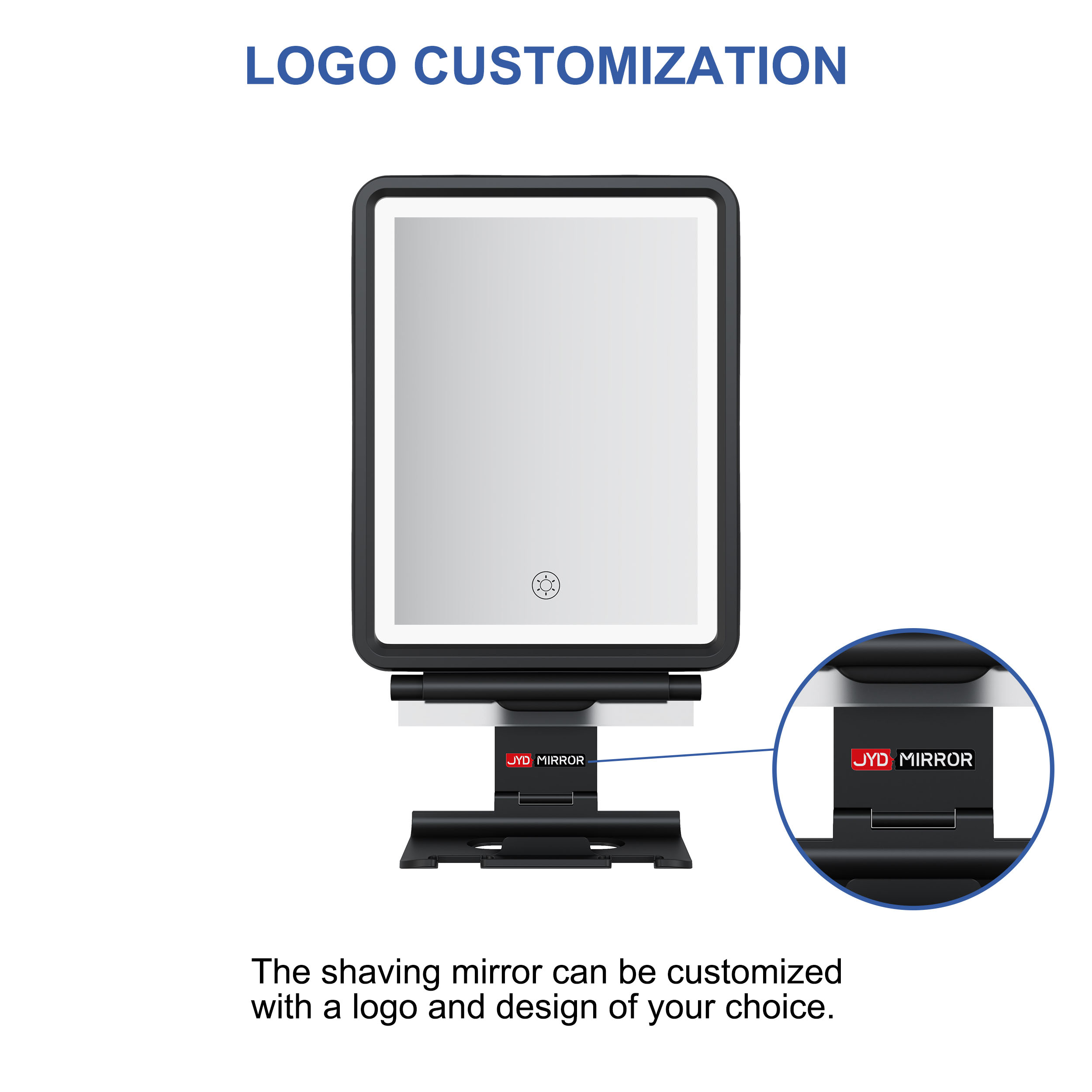 Wall-Mounted LED Shaving Mirror