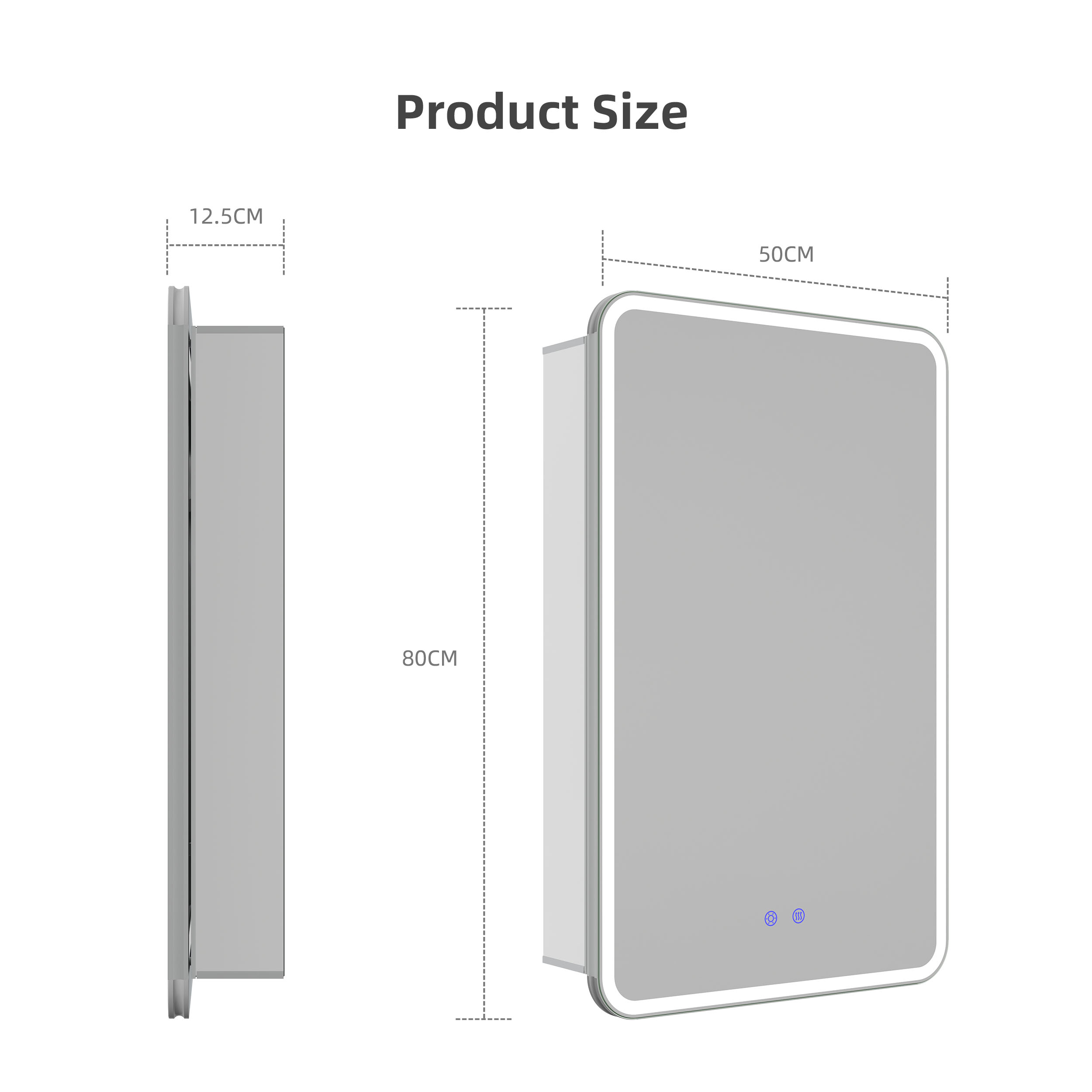 1714622449667629.jpg DP6A7-1 Smart LED Bathroom Medicine Mirror Cabinet with Touch Control