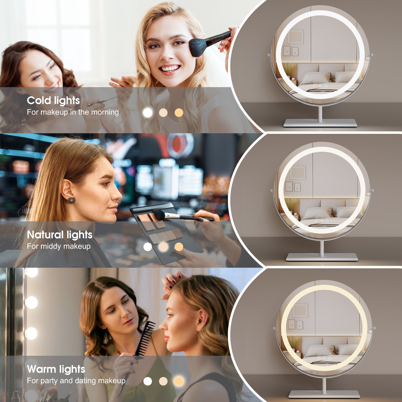 Smart Makeup Tabletop Desktop Cosmetic Mirror