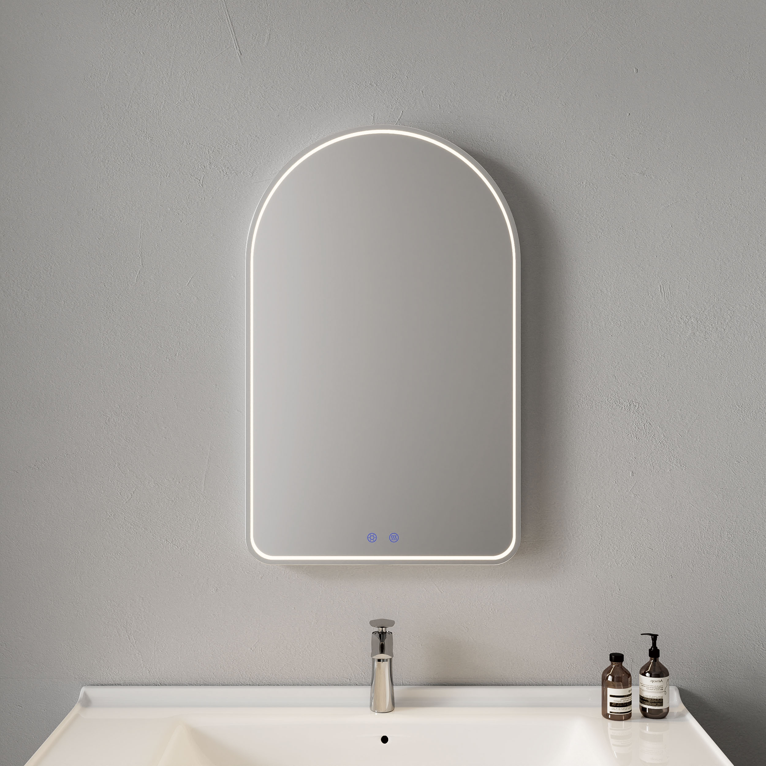 anti-fog bathroom mirror