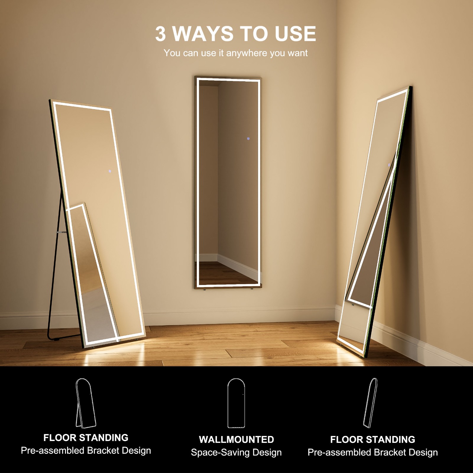 1721204860371582.jpg Stand Up Vanity Full Body Floor Mirror