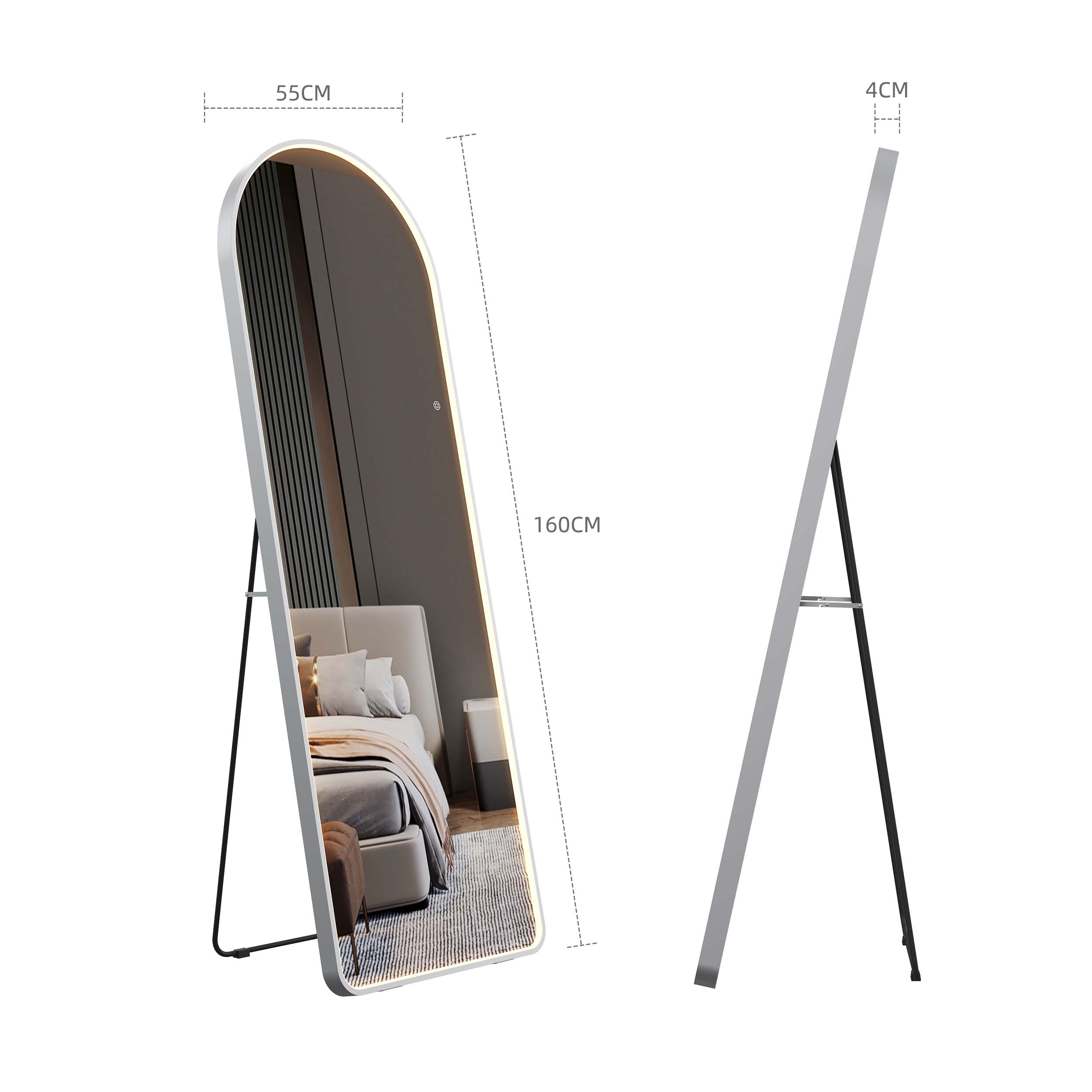 Full Length Body Led Mirror With Stand