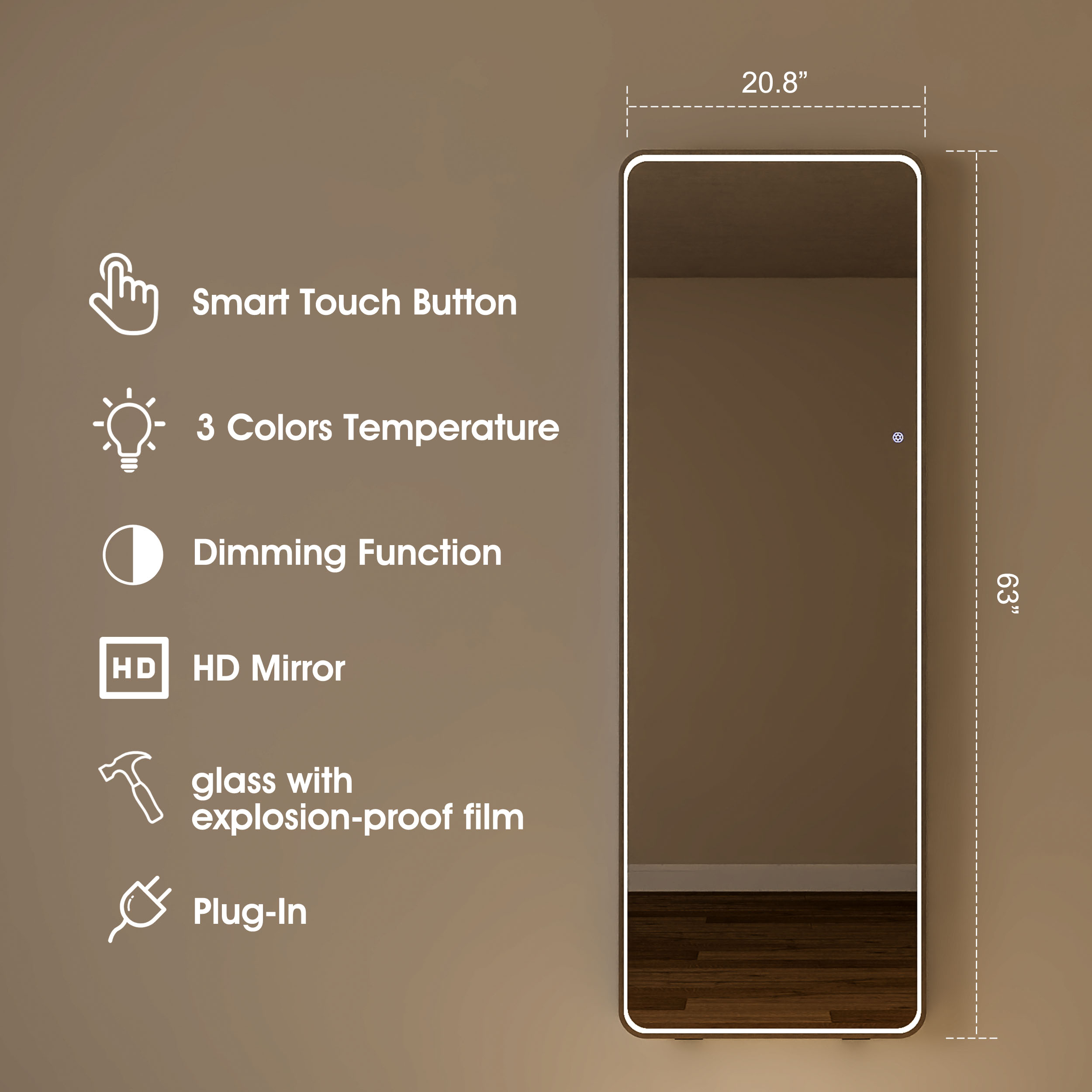 Salon Mirror With Led Lights