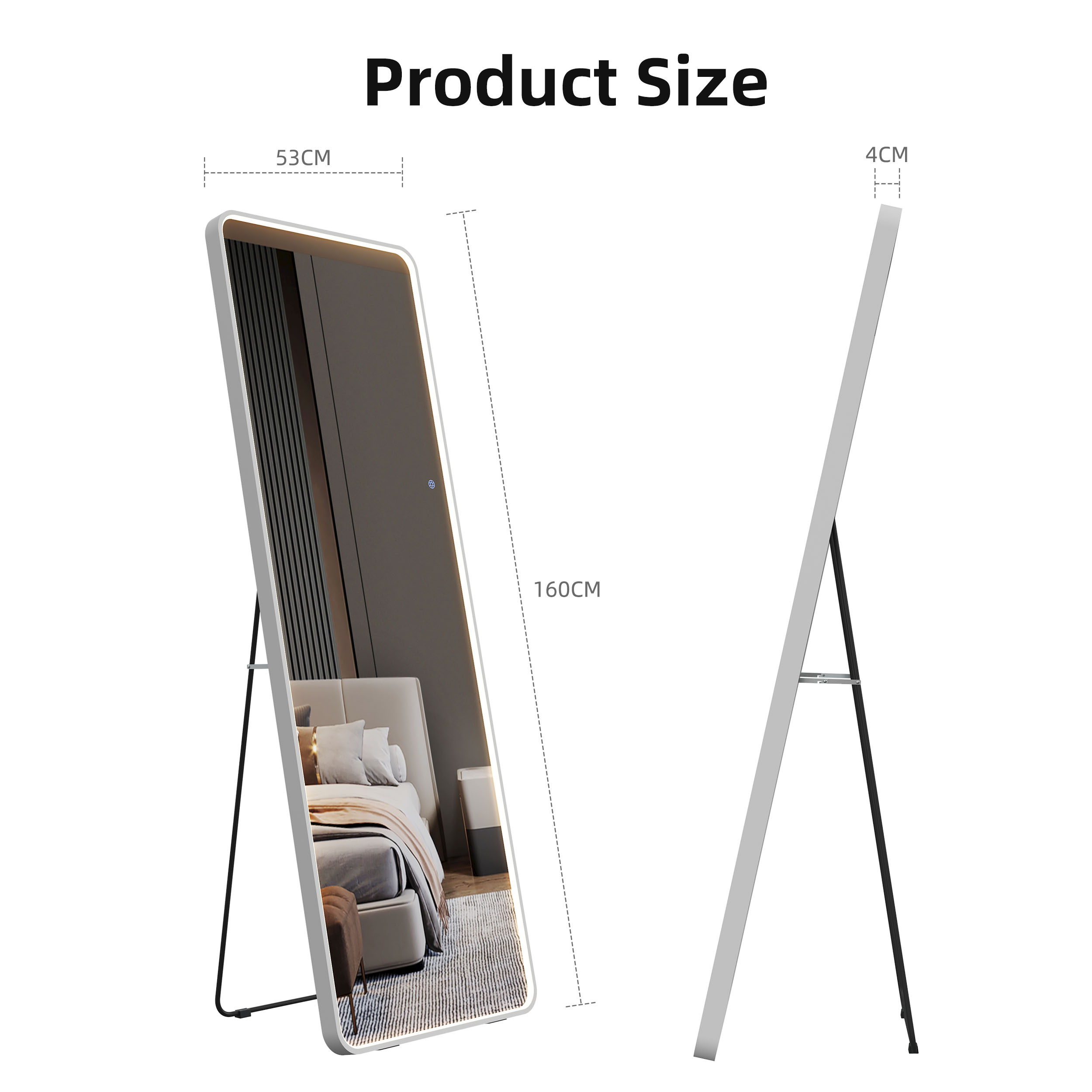 Stand Up Vanity Full Body Floor Mirror