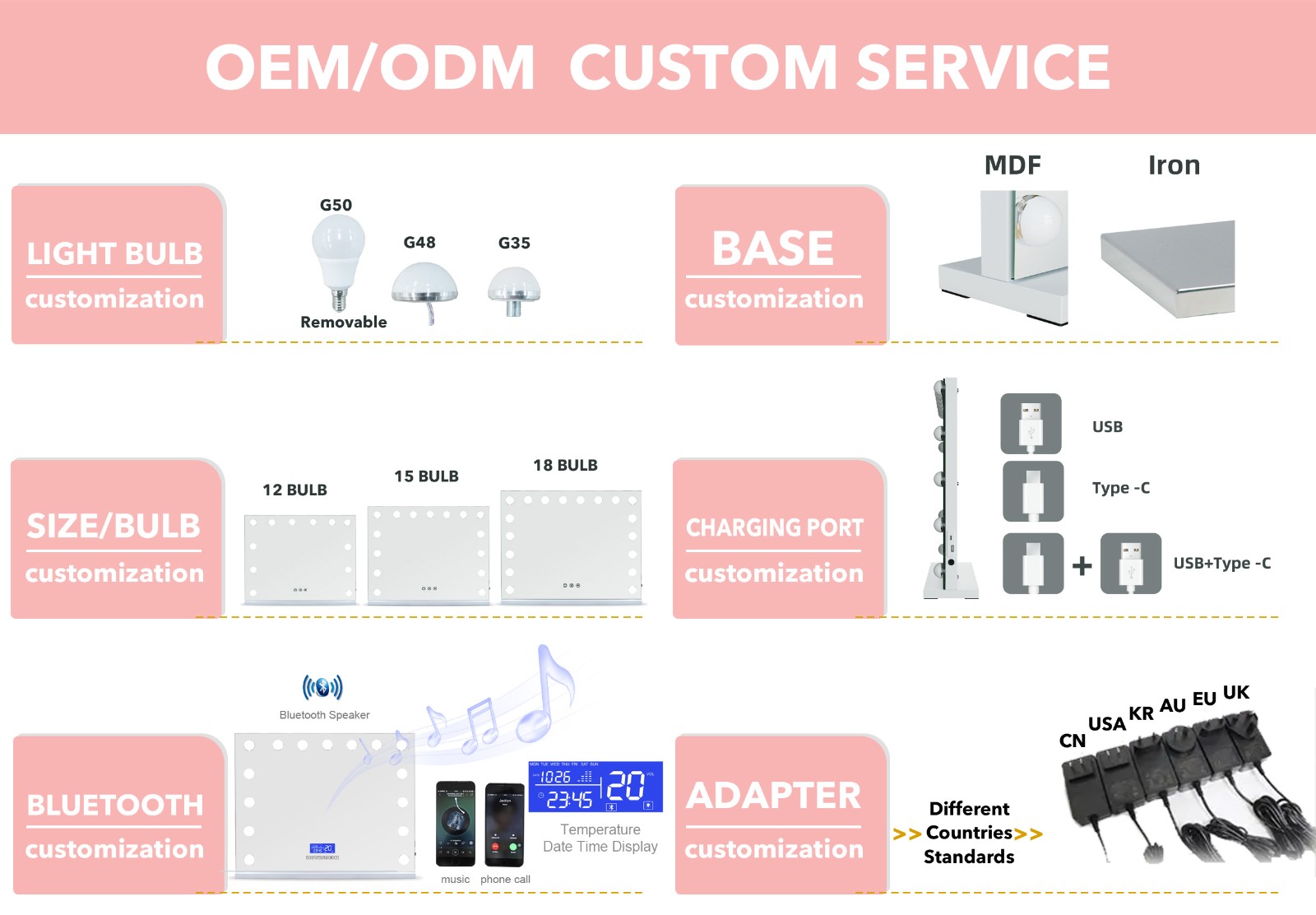 DP357 Hollywood Vanity Mirror