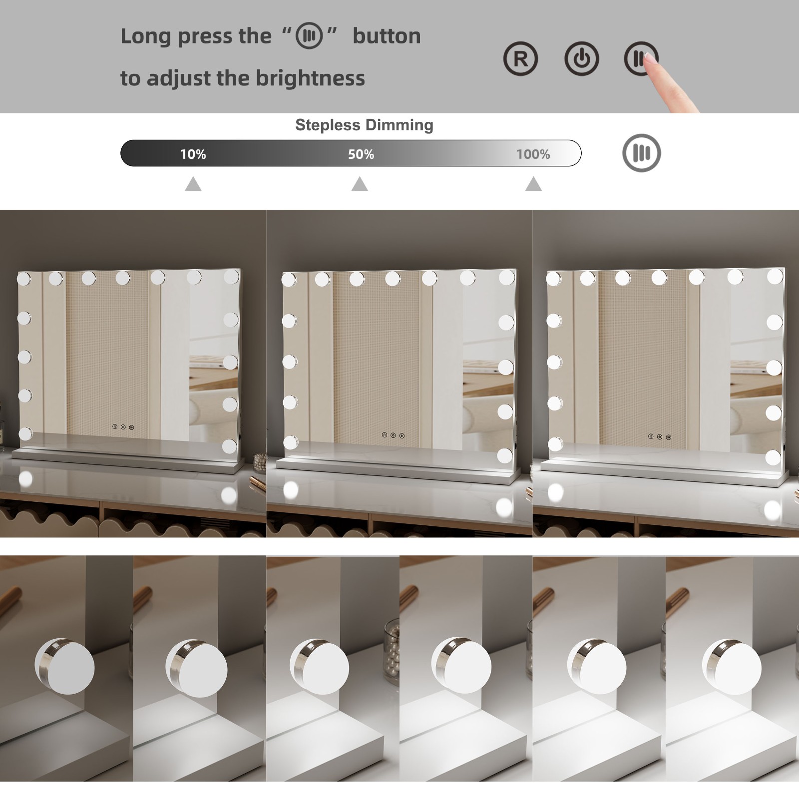 DP357 Hollywood Vanity Mirror