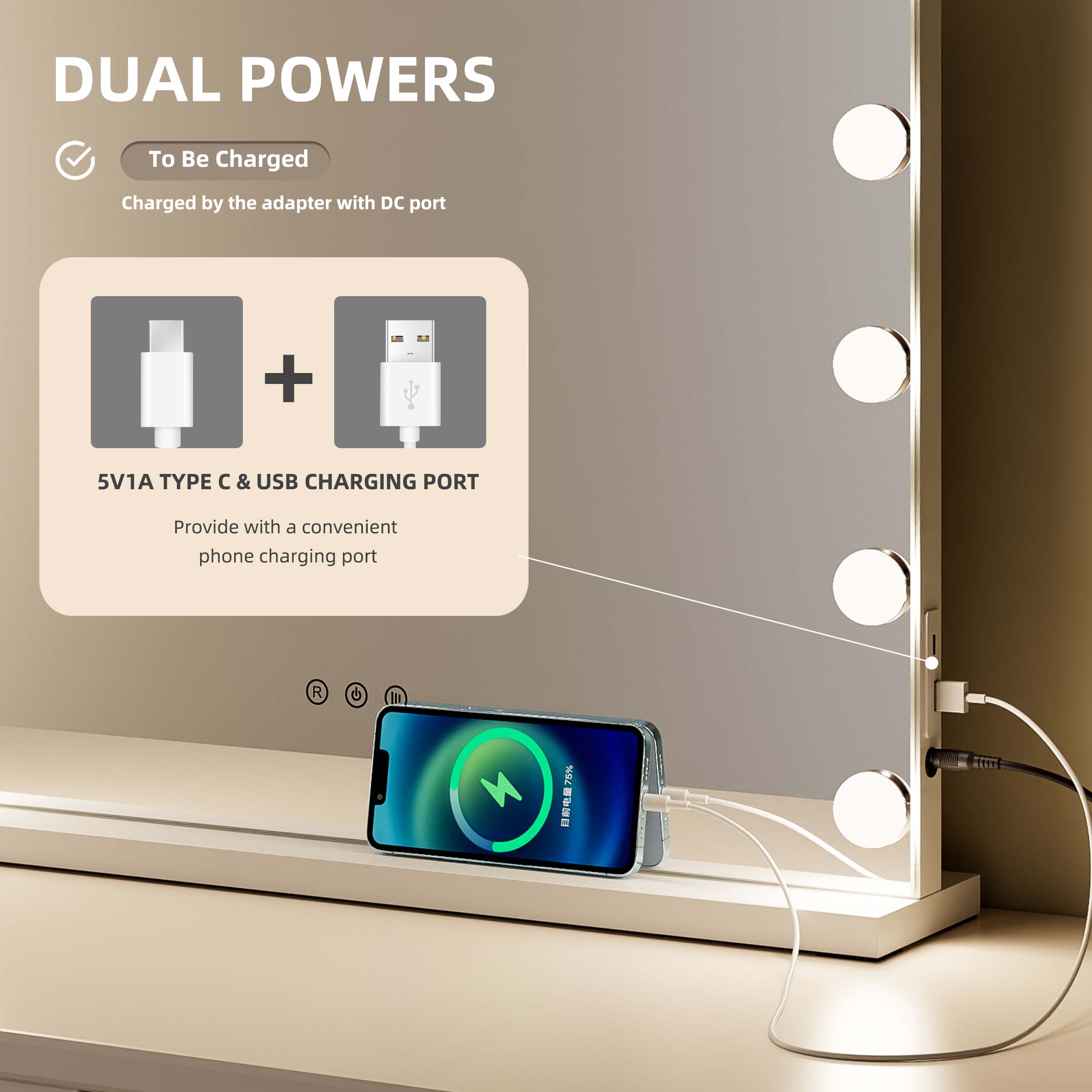 DP357 Hollywood Vanity Mirror