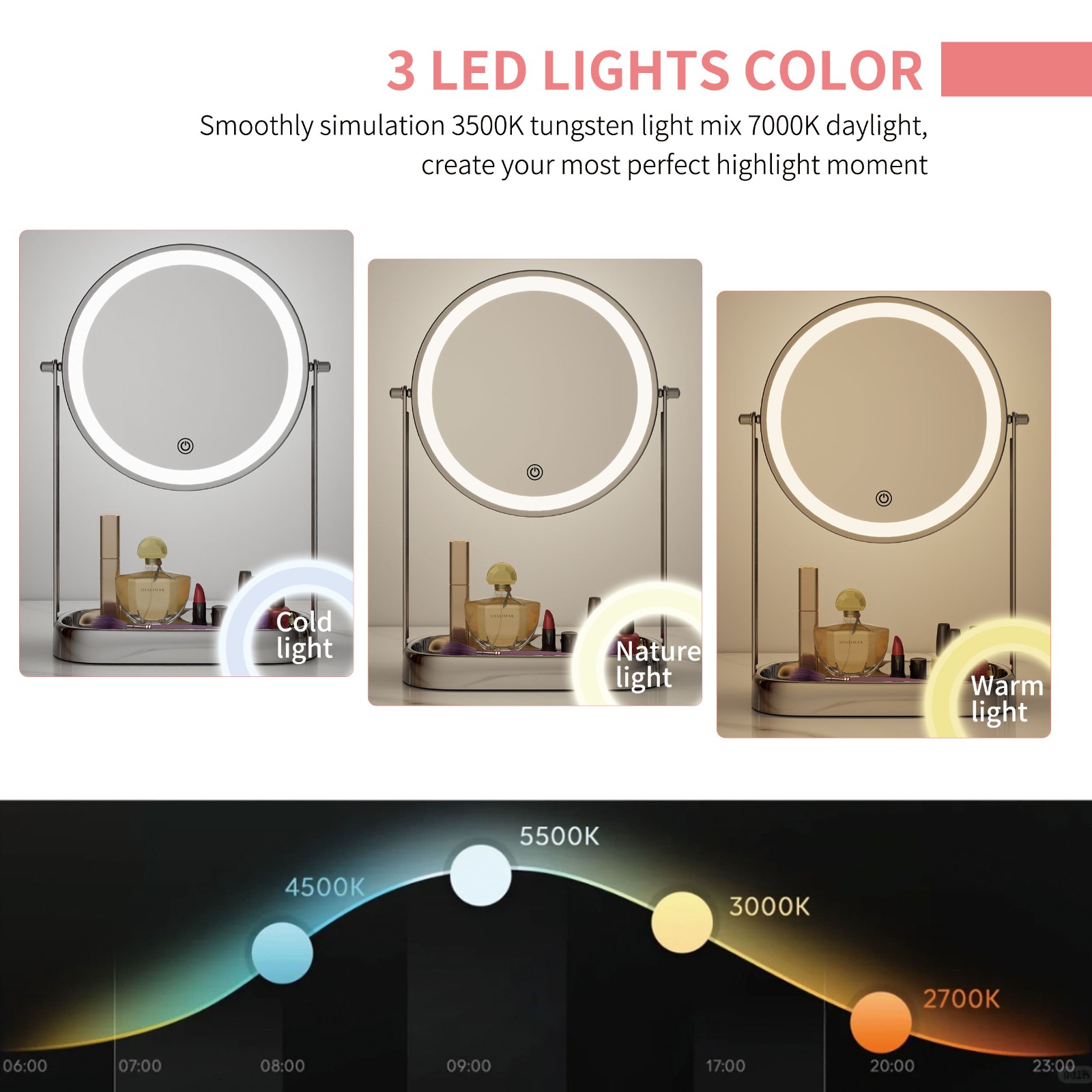Makeup Mirror With LED Light