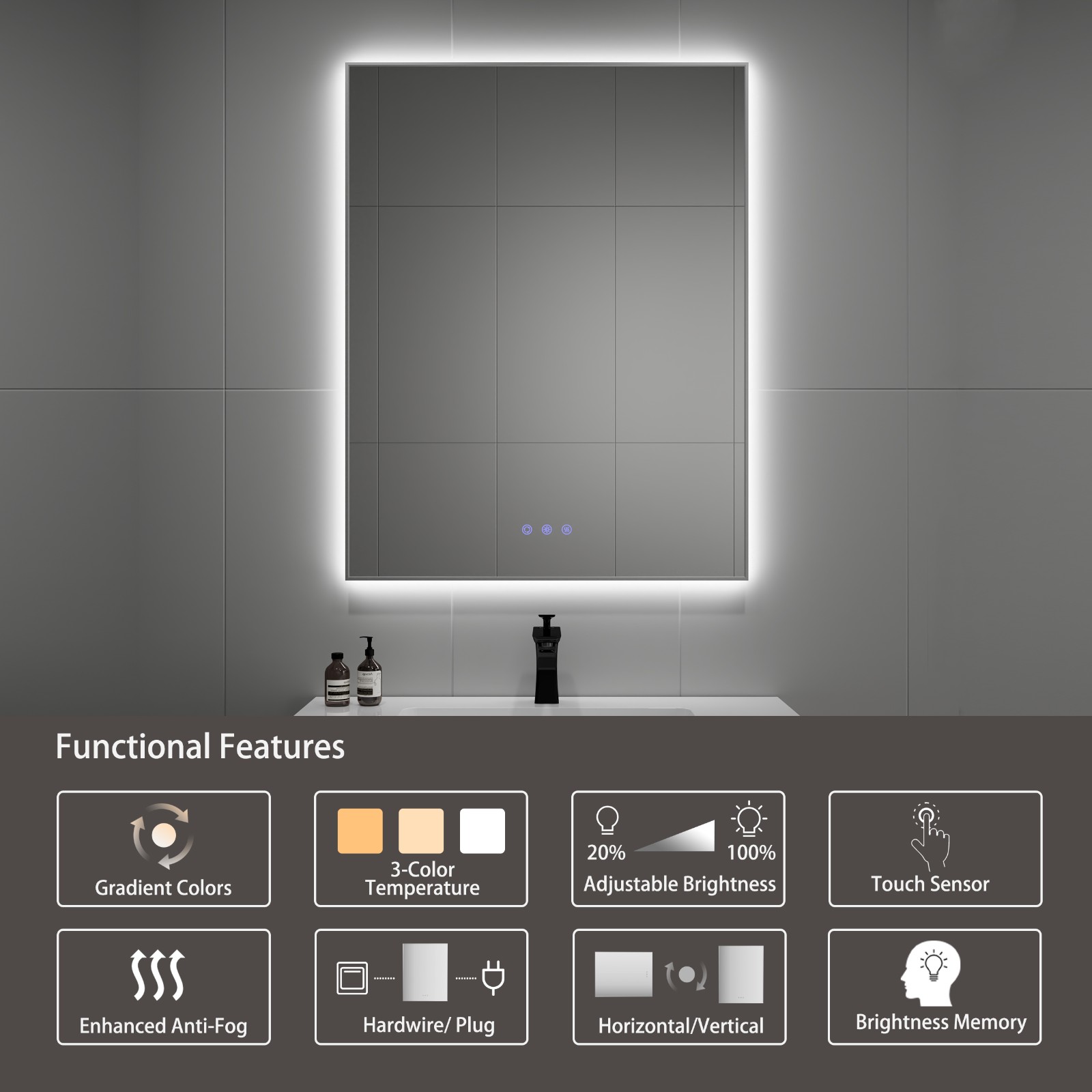 1724903667307025.jpg Framed Backlit LED Bathroom Mirror With Light