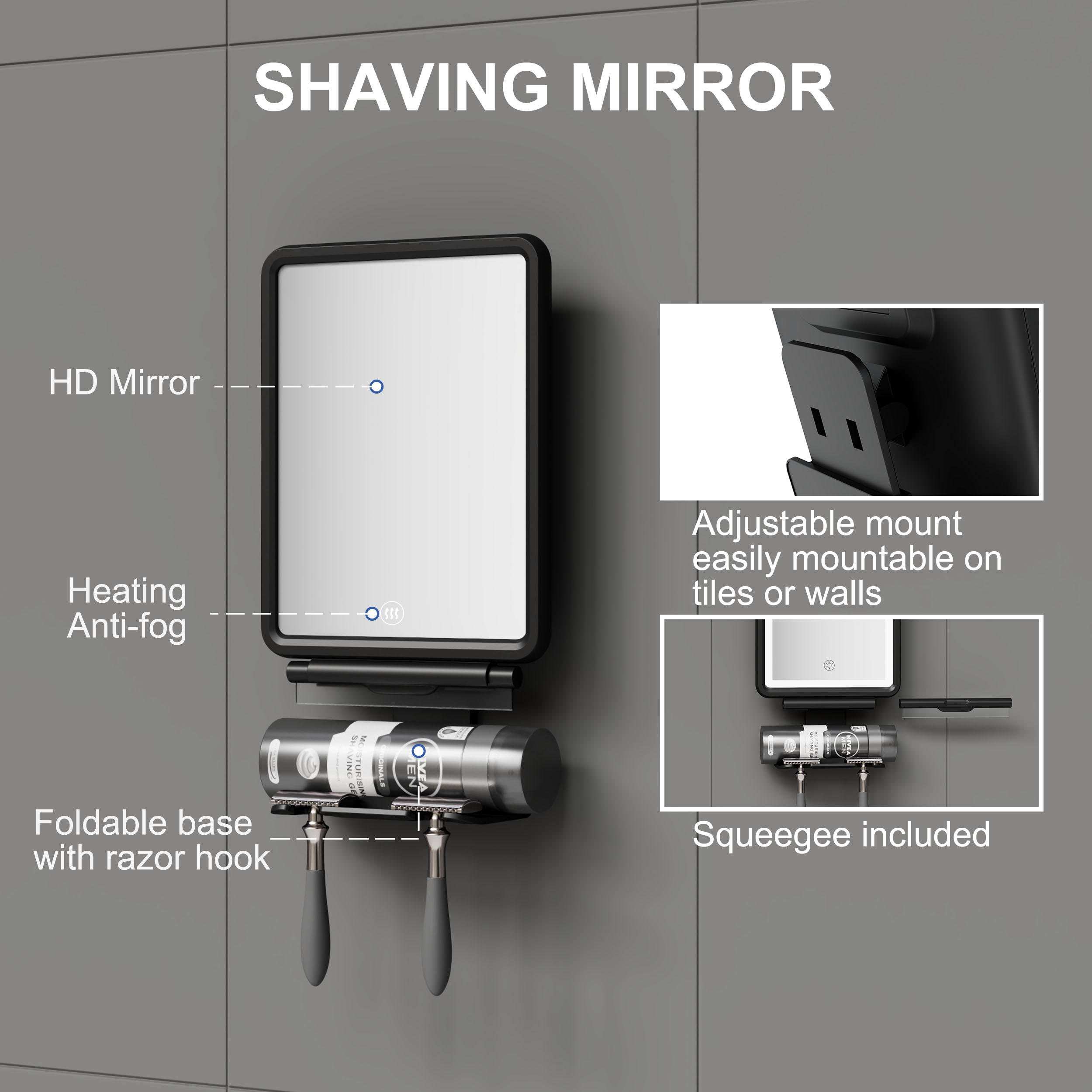 Heated Shaving Mirror