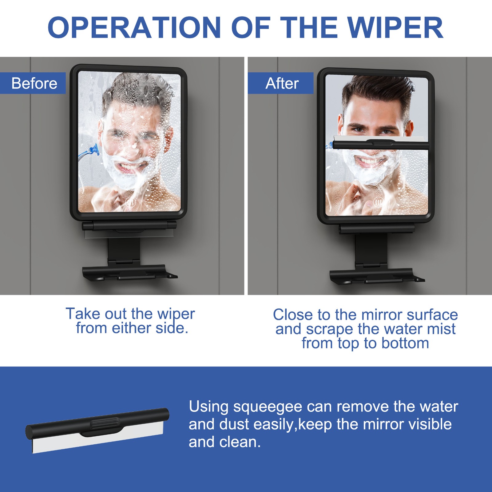 fogless Shower Mirror For Shaving