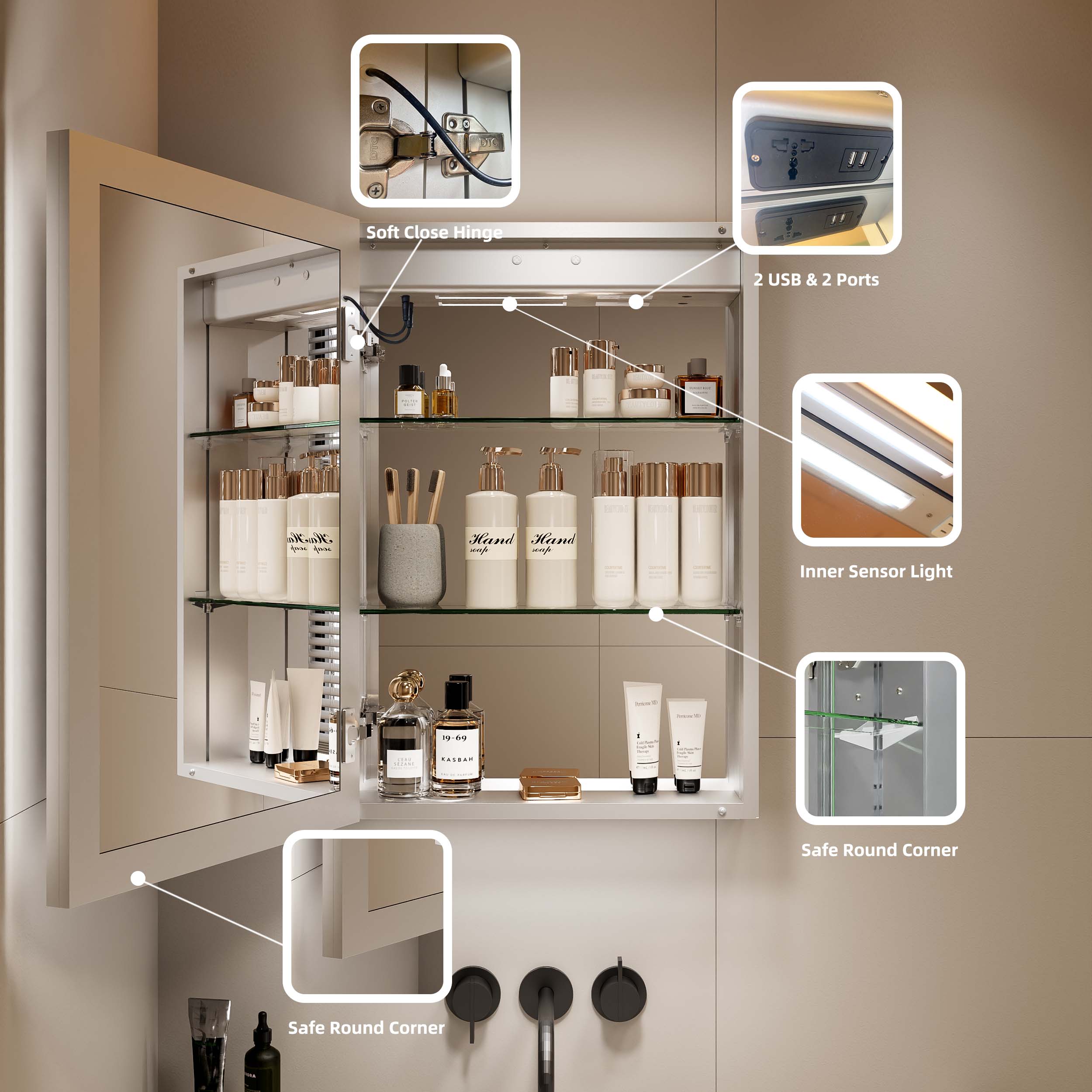 1740643677682124.jpg Bathroom Mirror Cabinets with Lights