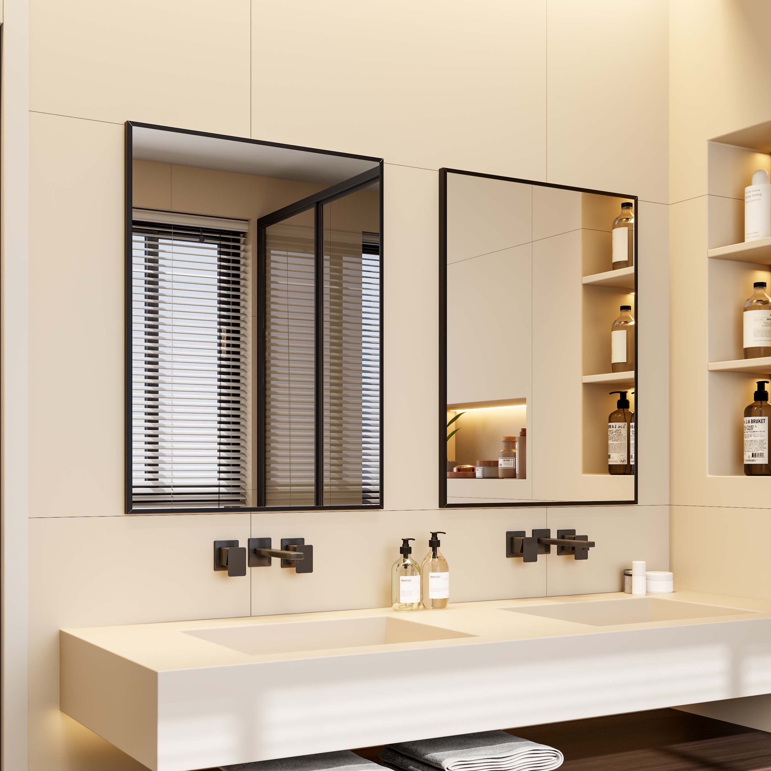 1742001234421782.jpg Black Framed Bathroom Mirror