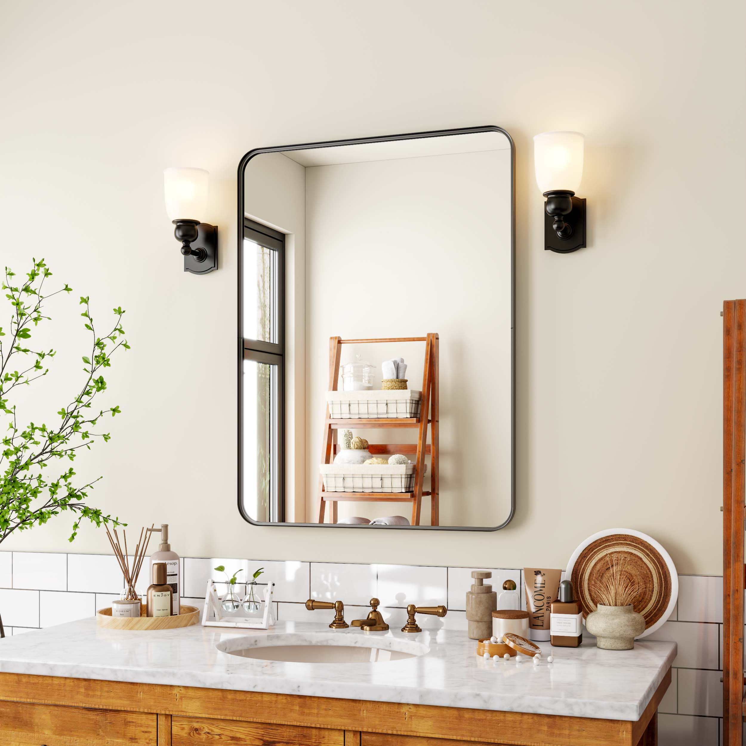 1742005809908540.jpg Black Framed Bathroom Mirror