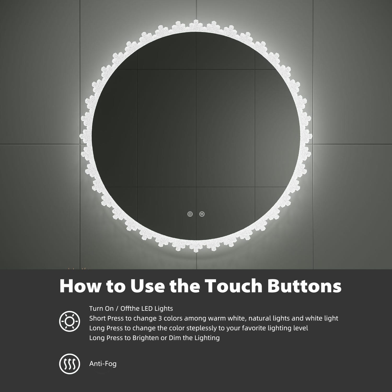 Round Led Bathroom Mirror