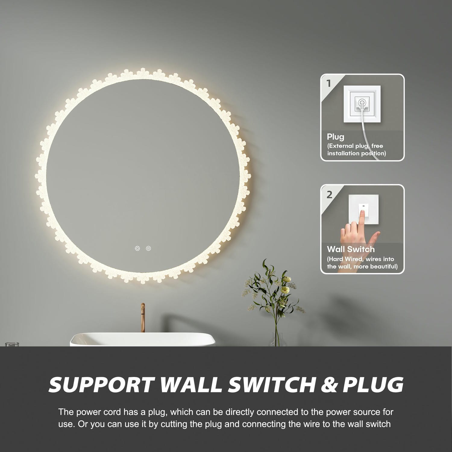 Round Led Bathroom Mirror